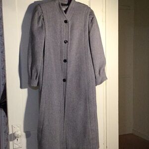 Long heavy wool coat